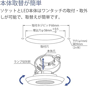 Amazon.co.jp: ベスト 877 LEDダウンライト 2灯セット 黒 電球色